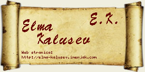 Elma Kalušev vizit kartica